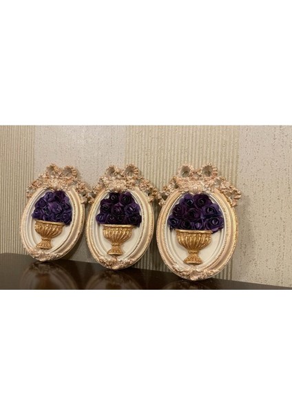 Çerçeveli 3 Lü Küçük Dekoratif Tablo