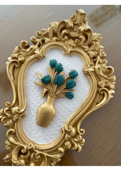 Çiçekli Dekoratif Duvar Tablosu 3 Lü Set