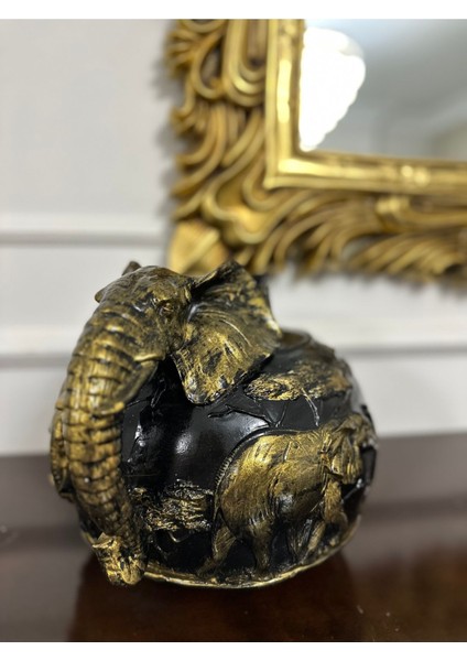 Filli Büyük Vazo ,dekoratif Fil Detaylı Vazo (26X35) cm indirimleri