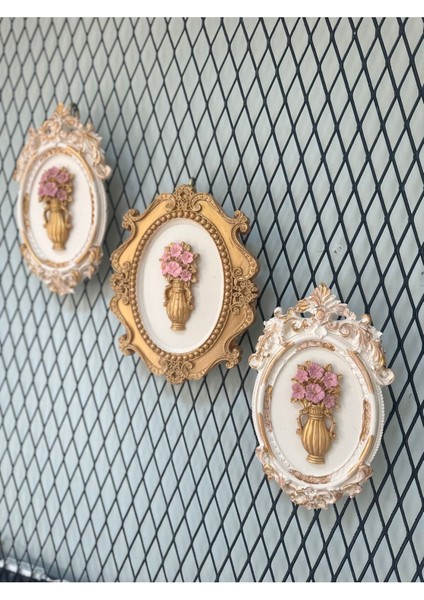 Duvar Tablosu Tasarım 3 Lü Set , Çiçekli Modern Tablo fiyatları