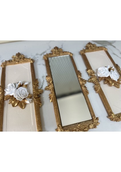 Güllü Çerçeveli Ayna ve Tablo 3 Lü fırsatları