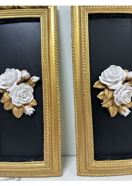 Duvar Tablosu 2 Li Siyah Gold