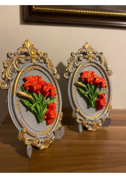Çerçeveli Çiçekli Tablo 2 Li Set fırsatları