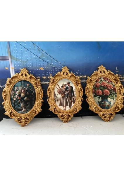 Dekopaj Tablo 3lü Set 25CM Vintage Tarzı Özel El Yapımı Tablo fiyatları