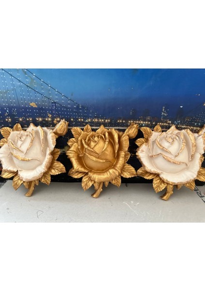 Duvar Çiçek 3lü Set Lotus ,gül ,şakayık Model modelleri
