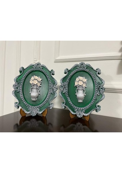 Zümrüt Yeşili 2 Li Tablo Masa Duvar Tablosu fiyatları