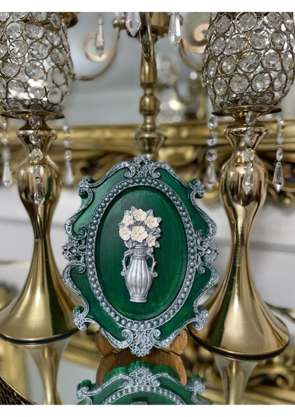 Zümrüt Yeşili 2 Li Tablo Masa Duvar Tablosu modelleri