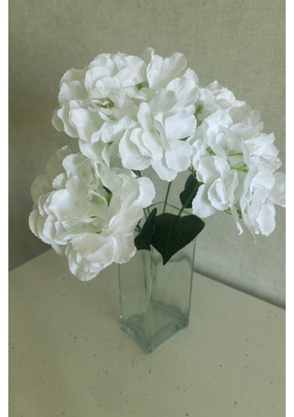 Yapay Ortanca Çiçeği Beyaz 45 cm modelleri
