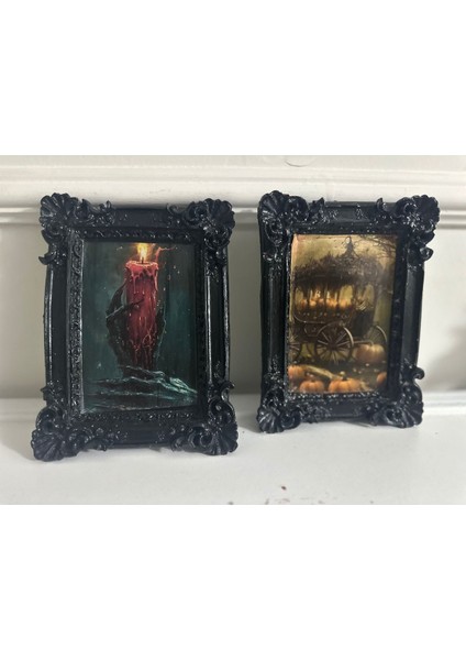 Siyah Gotik Çerçeve 2li 20CM fiyatları