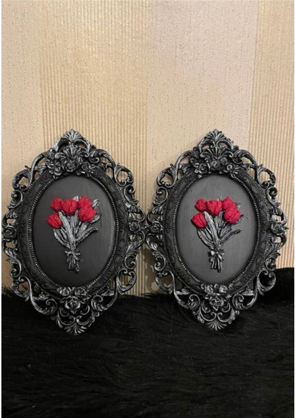 Lale Duvar Dekor 2 Li , ( 26 cm )