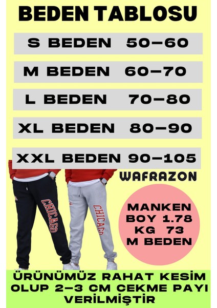 Erkek Kışlık Kalın 3 Iplik Içi Şardonlu Düz Paça Eşofman Altı fiyatları