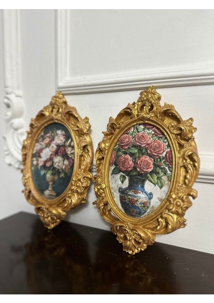 Özel Tasarım El Yapımı Vintage Modeli Dekopaj Tablo 2li fiyatları