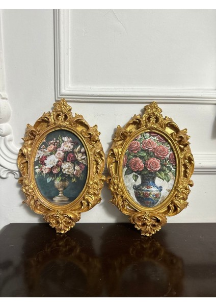 Özel Tasarım El Yapımı Vintage Modeli Dekopaj Tablo 2li fırsatları