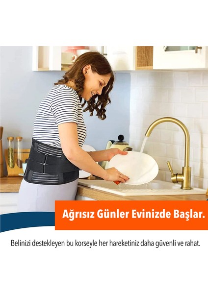 Medikal Bel Korsesi Ekstra 3D Bel Dolgu Aparatlı Balenli Bel Destek Korsesi Medikal Korse fırsatları