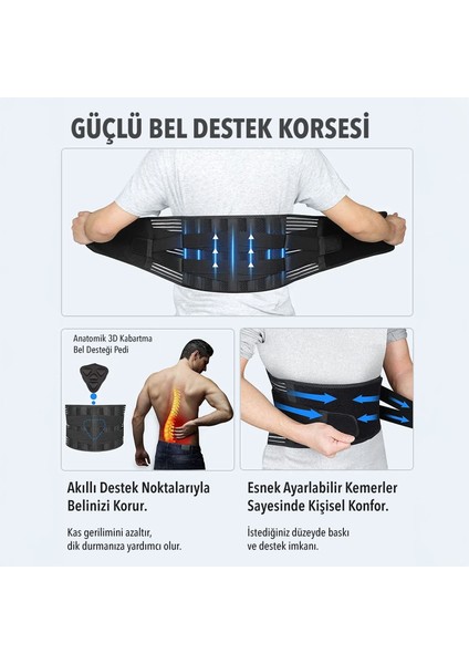 Medikal Bel Korsesi Ekstra 3D Bel Dolgu Aparatlı Balenli Bel Destek Korsesi Medikal Korse indirimleri