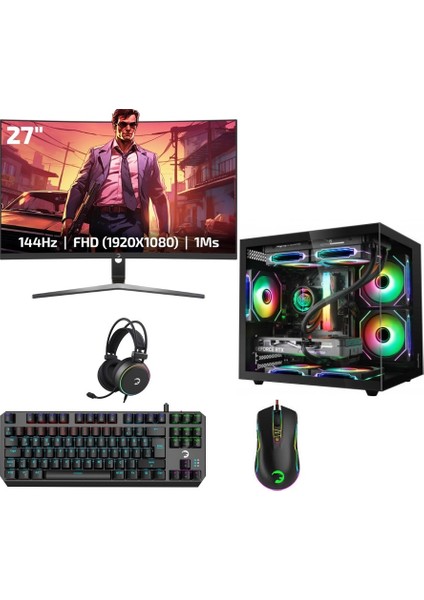 Bisistem Segotep-Bsf6-A Brave W1 Amd Ryzen 5 5600 64 GB Ddr4 Colorful Rtx 3050 6gb 1tb SSD Freedos Oyuncu Masaüstü Bilgisayarı + Full Set
