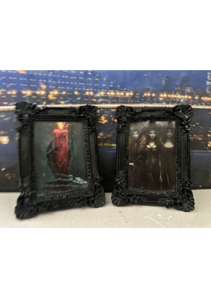 Gotik 2li Çerçeveli Tablo 20CM Vintage Tablo