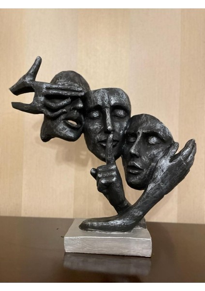 Görmedim Bilmiyorum Duymadım Biblo .heykel Dekoratif Yüz fiyatları