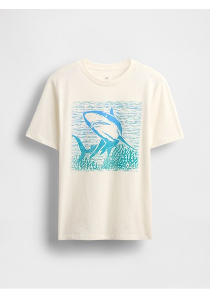 Erkek Çocuk Beyaz Kids Grafik T-Shirt