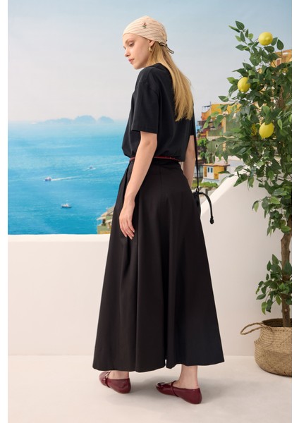Pat Detaylı Etek Siyah modelleri