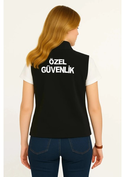 Nakış Işlemeli 4 Cepli Astarsız Özel Güvenlik Yeleği