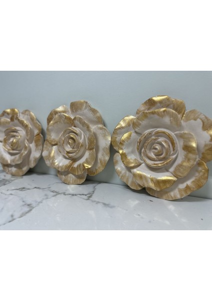 Duvar Gülü 3 Lü Set , Duvar Süsü Dekor modelleri