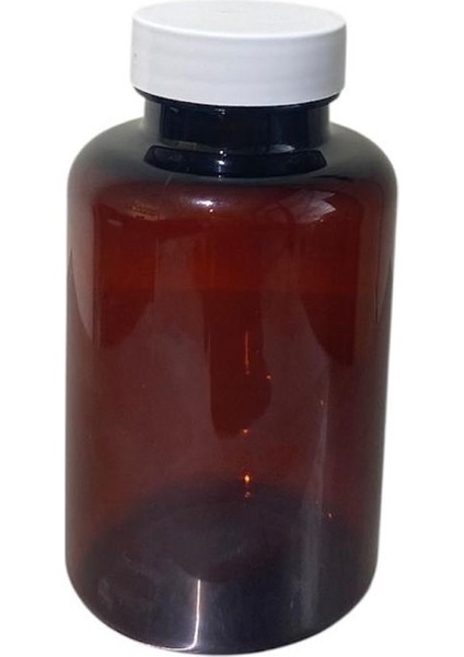 250 ml Kahverengi Tablet Şişesi Beyaz Kapak, 12 Adet, Tablet Şişesi, Ecza Şişesi, Kozmetik Şişe
