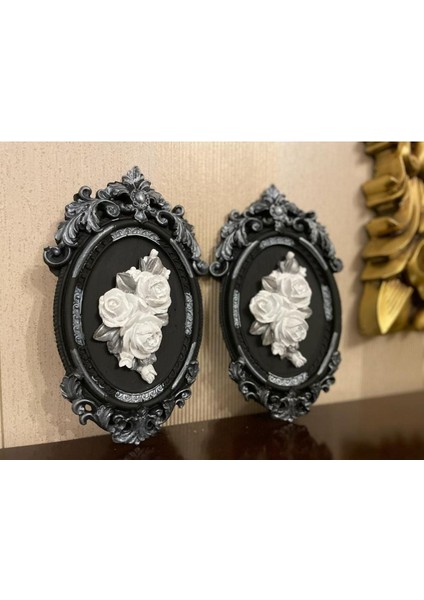 Çiçekli Dekoratif Masa Duvar Süsü 2li