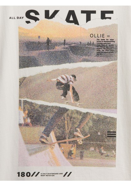 Erkek Çocuk Kırık Beyaz Kids Grafik T-Shirt fiyatları