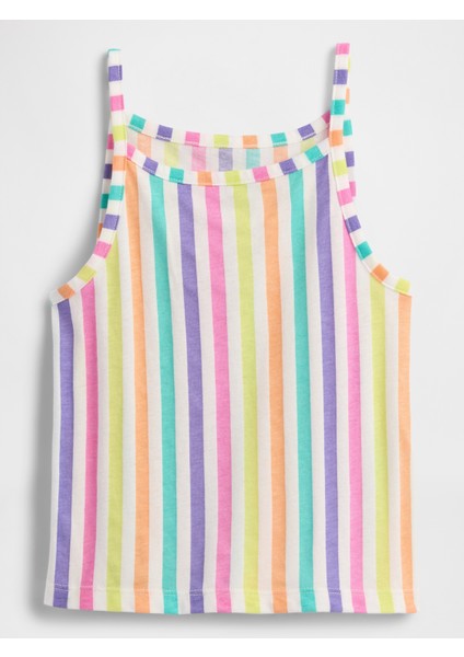Kız Bebek Çok Renkli Askılı Fitilli Atlet