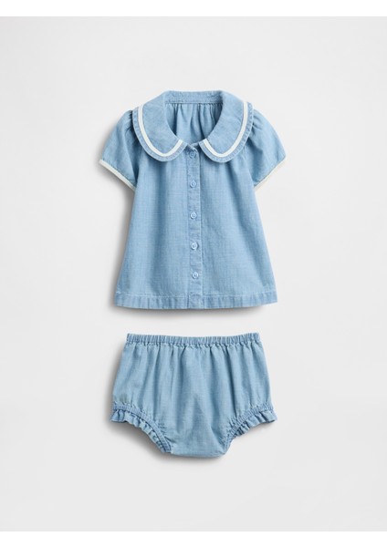 Bebek Mavi Baby Denim Outfit Set