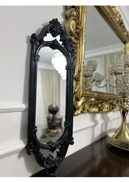 Siyah Büyük Duvar Aynası 70 cm