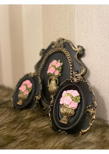 Çiçekli Çerçeve Takımı 3 Lü