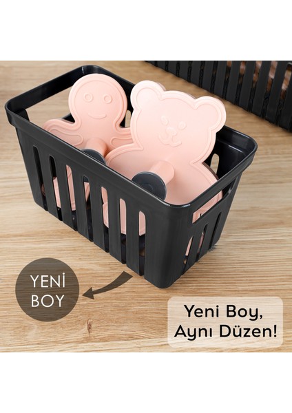 5 Parça Modüler Çekmece Içi Organizer Set - Banyo Mutfak Makyaj Aksesuar Ofis Düzenleyici Siyah modelleri