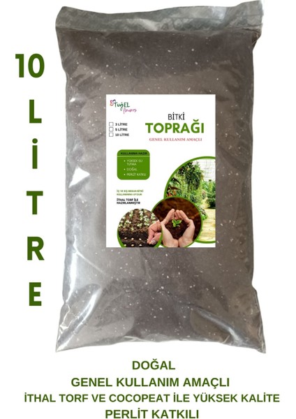Bitki Toprağı (10 Litre) Ithal Torf- Iç-Dış Mekan-Perlit Katkılı