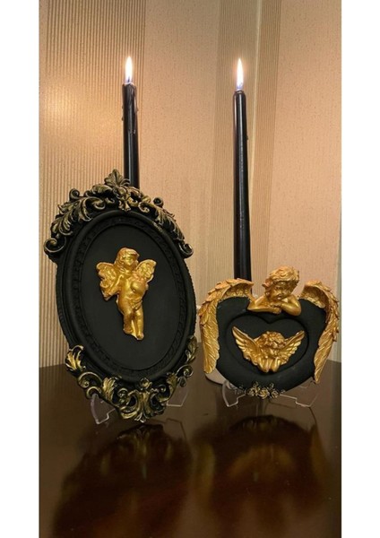 Melekli 2 Li Masa Duvar Dekoratif Aksesuar