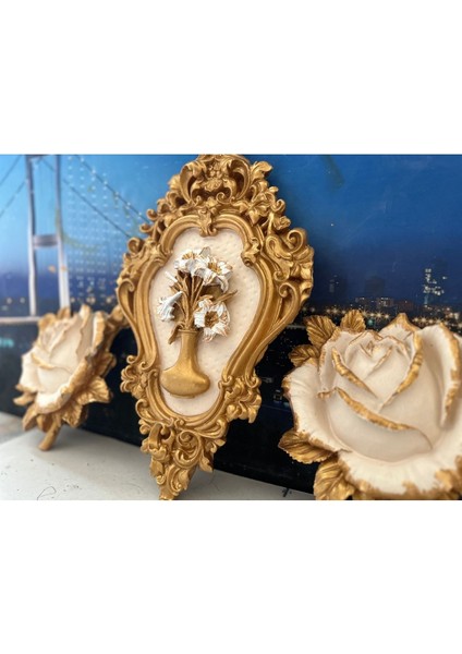 Çiçekli Tablo Dekor 3lü Set fiyatları