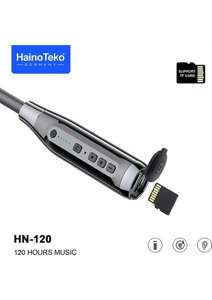 Haino Teko Germany HN-120 Boyun Askılı Bluetooth Kablosuz Kulaklık 120 Saat Kullanım Süresi modelleri