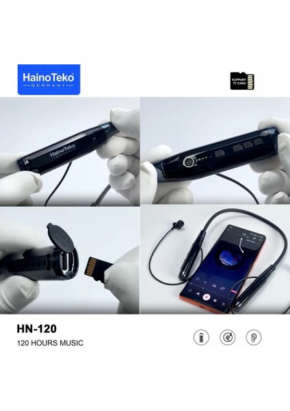 Haino Teko Germany HN-120 Boyun Askılı Bluetooth Kablosuz Kulaklık 120 Saat Kullanım Süresi fırsatları
