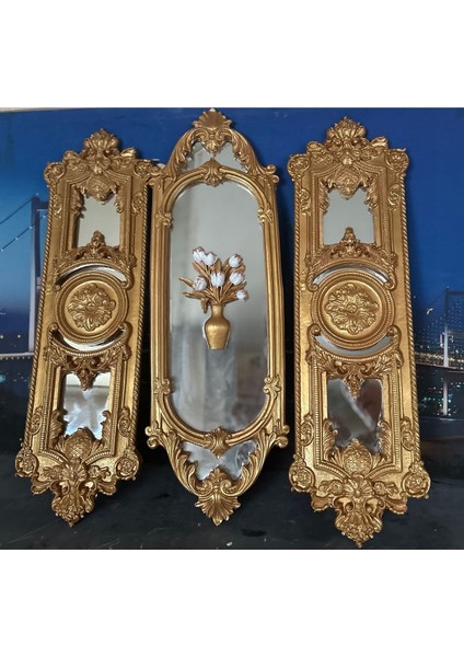 Ayna Üzerinde Çiçekli Tablo Modern Tasarım Aynalı Tablo 70CM fiyatları