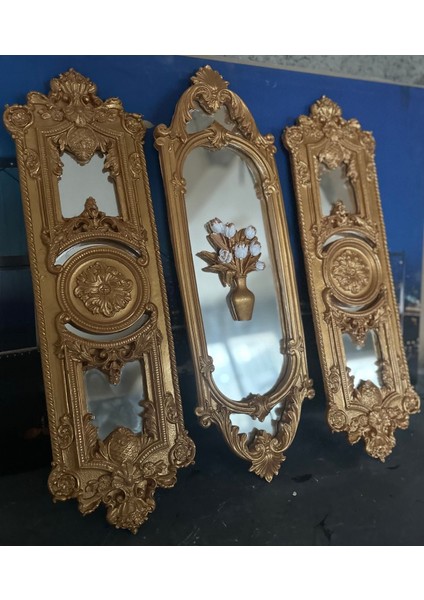 Ayna Üzerinde Çiçekli Tablo Modern Tasarım Aynalı Tablo 70CM modelleri