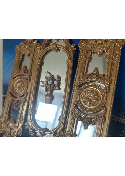 Ayna Üzerinde Çiçekli Tablo Modern Tasarım Aynalı Tablo 70CM fırsatları