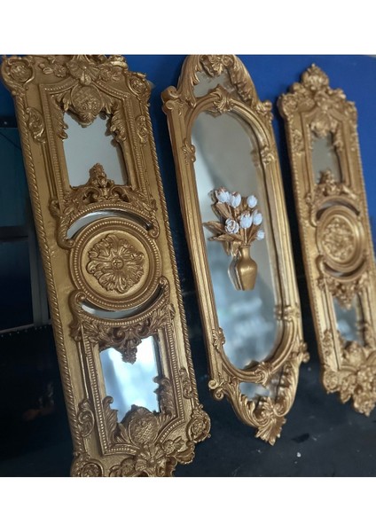 Ayna Üzerinde Çiçekli Tablo Modern Tasarım Aynalı Tablo 70CM indirimleri