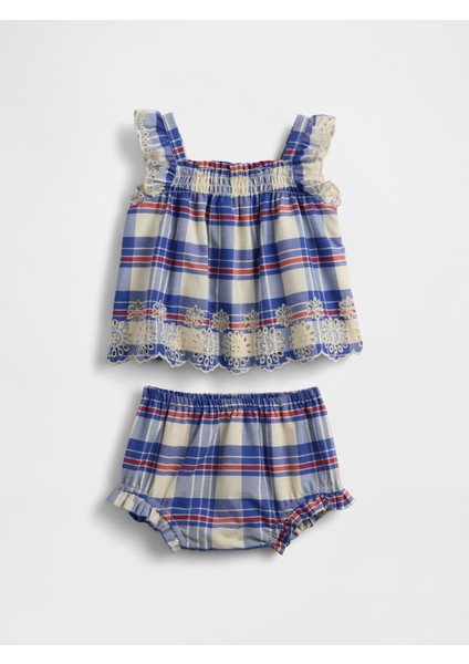 Bebek Çok Renkli Baby Poplin Gözleme Kenar Outfit Set