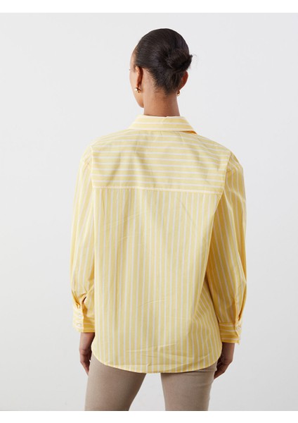 Yeni Sezon Cizgili Oversize Kadin Gomlek - S5QV05Z8 fırsatları