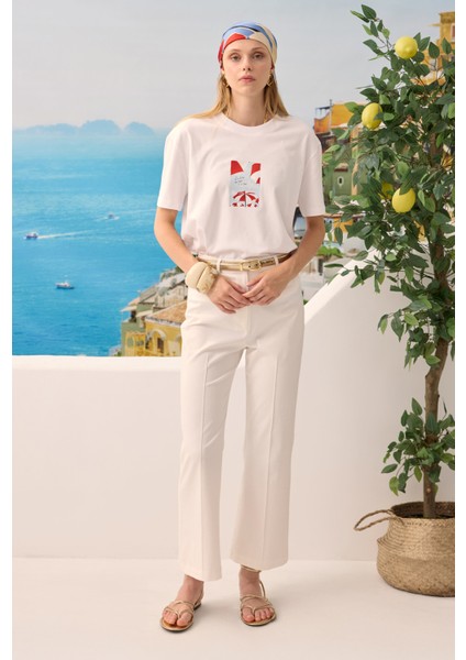 Baskılı Basic Tişört Summer