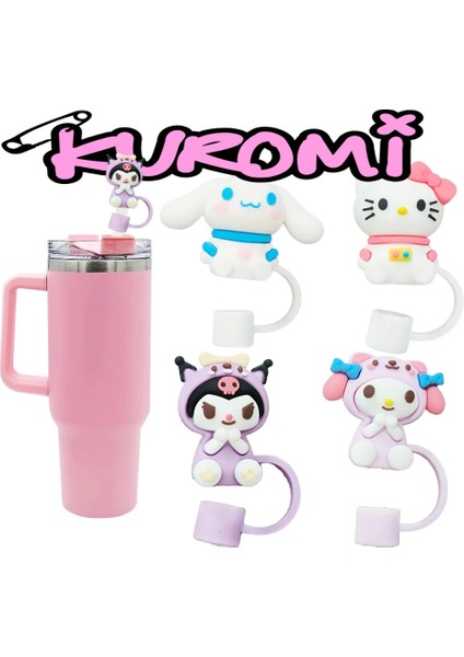 Sanrio Kuromi My Melody Cinnamoroll Pipet Tıpası Quencher Pipet Tıpası Kuromi Pipet Tıpası
