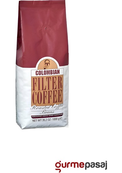 Kurukahveci Mehmet Efendi Colombian Çekirdek Kahve 1 kg x 6 Adet