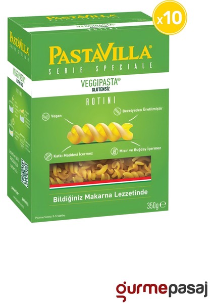 Veggi Glutensiz Bezelye Makarnası 350 G x 10 Adet (Koli)