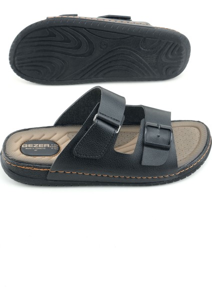 Yazlık Erkek Suni Deri Iki Toka Ayarlanabilir Rahat Taban Günlük Terlik indirimleri